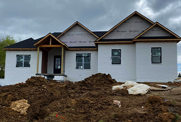 New home being constructed